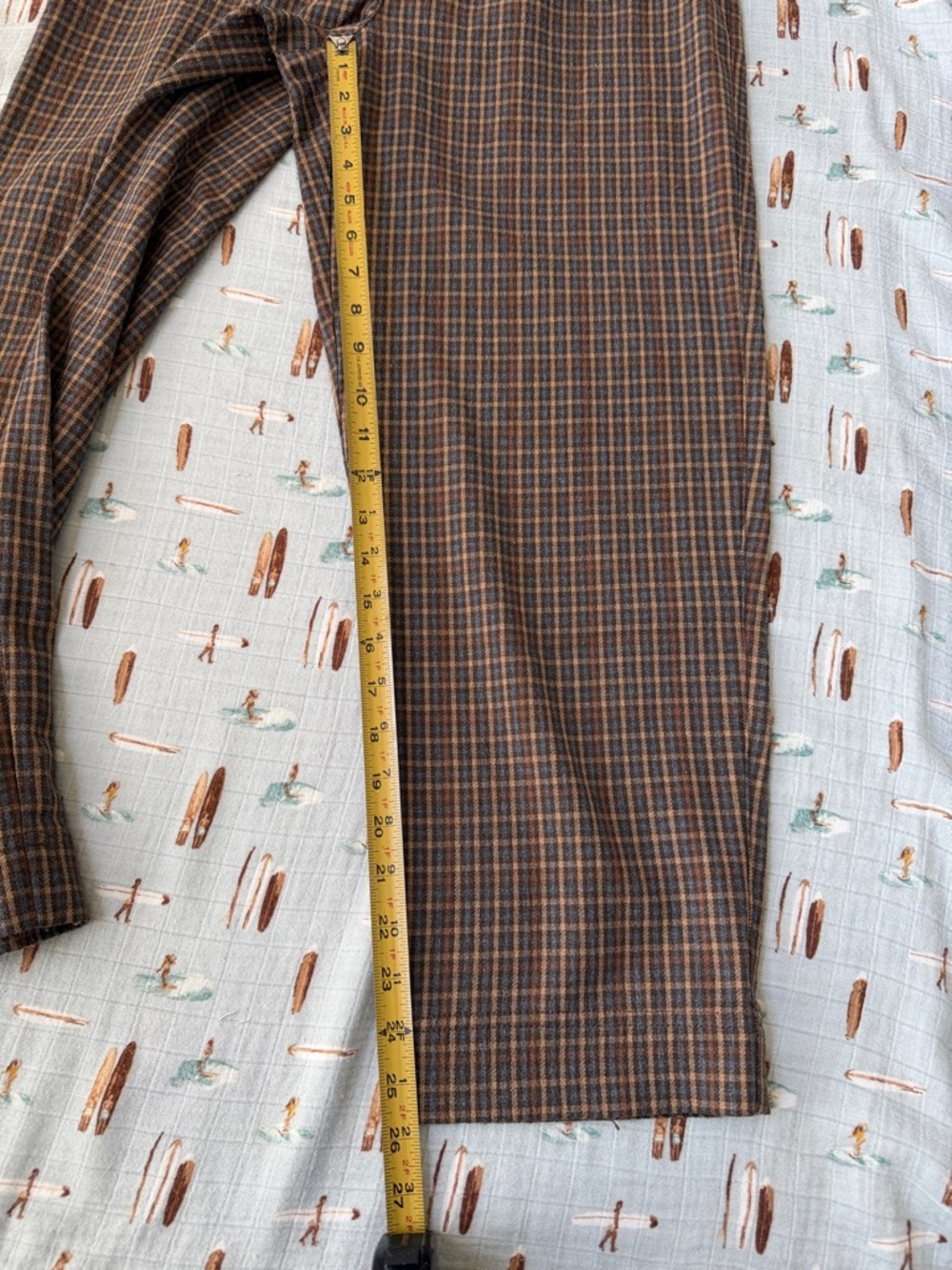 Madewell Brown and Gray Plaid pants - Picture 8 of 11